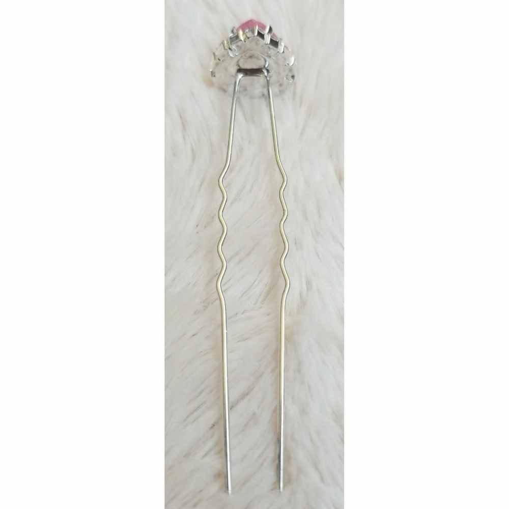 Pink Heart hair pin - Picture 6 of 8